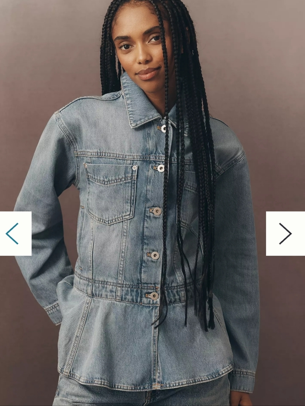 Pilcro Denim Drop-Waist Trucker Jacket